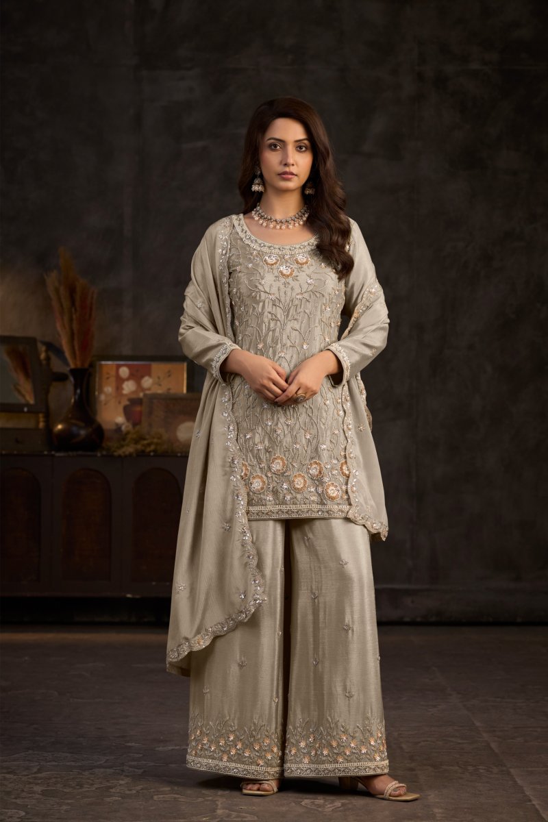Aayka By Gulkayra Chinon Beats Readymade Suits